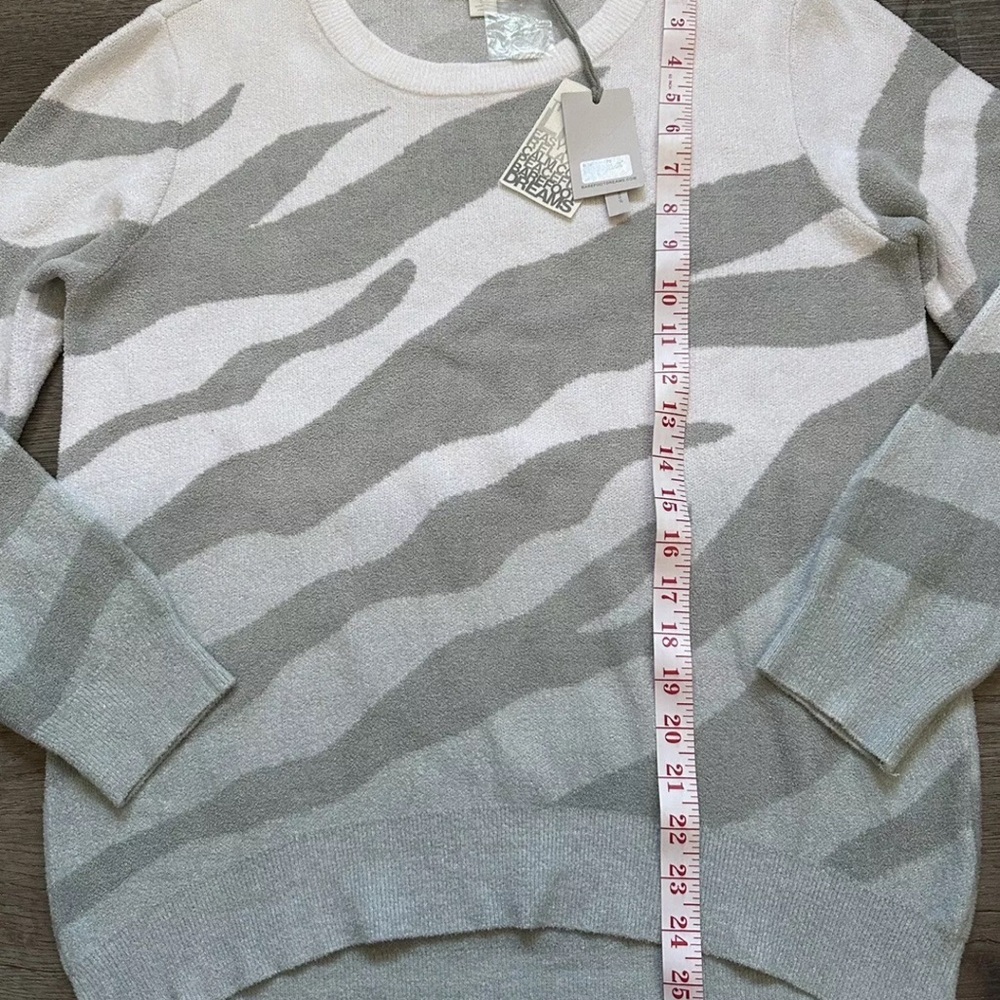 Barefoot Dreams Cozy Chic Ultra Lite Ocean Reef Pullover Sweater In waterfall S - Picture 5 of 7